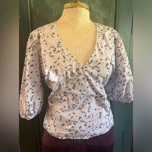 Lavender faux wrap top